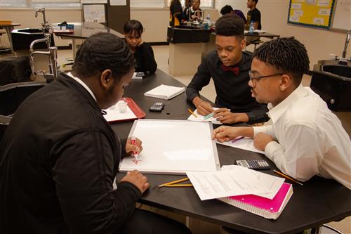 students in class